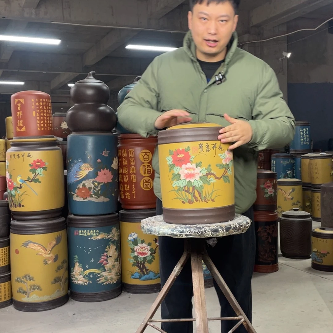 宜兴原矿紫砂茶叶罐