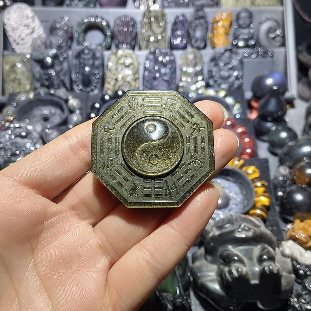 黑曜岩吊坠(赠链)未镶嵌清****