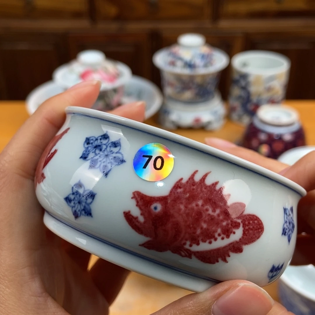 手绘现代茶具非古董