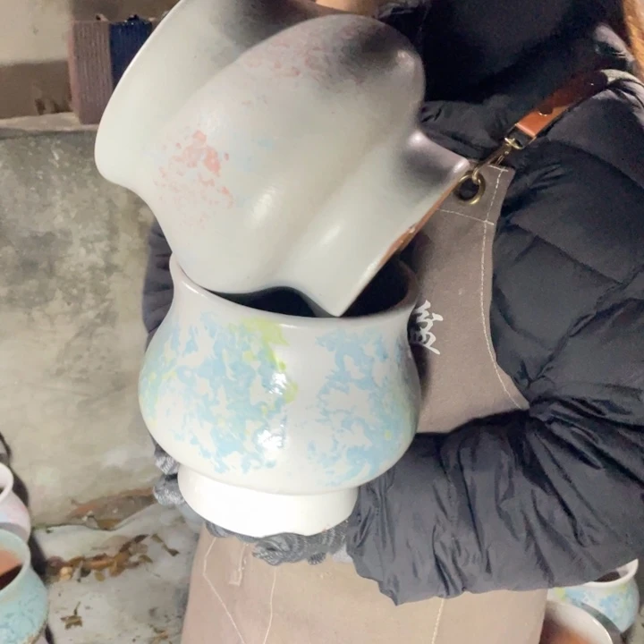 花盆紫砂口17高20瑕疵瑕疵