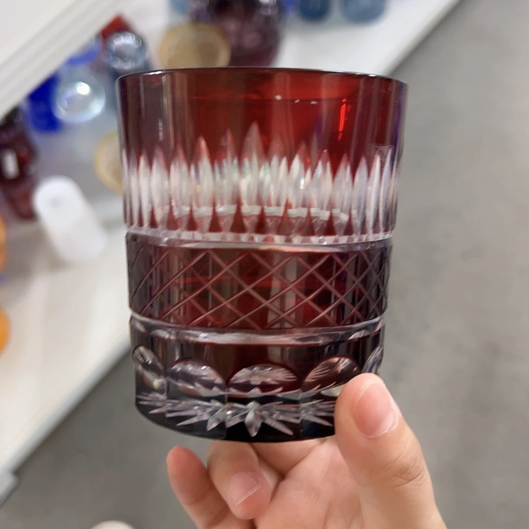 水晶玻璃高脚款微瑕一个