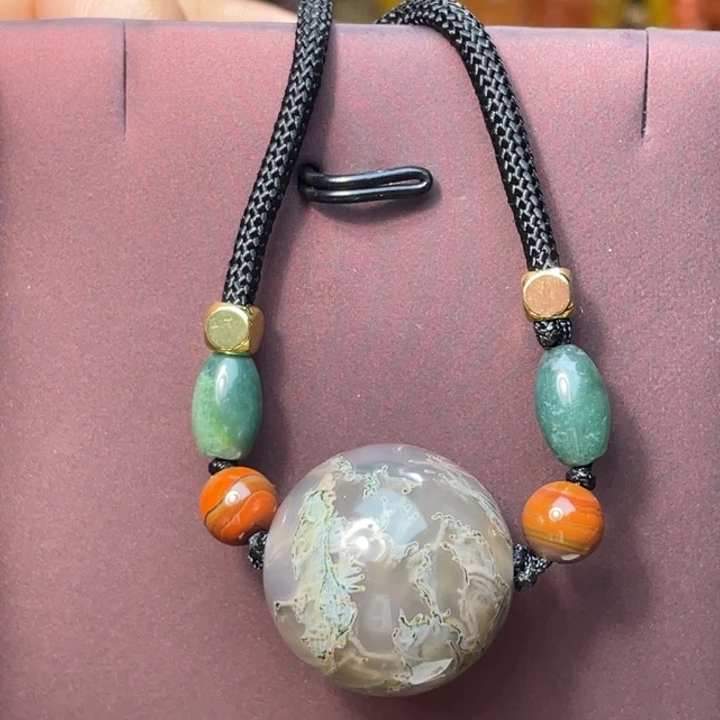 玛瑙/玉髓未镶嵌珠宝奇石品质天然水草，手工打磨，抛光288