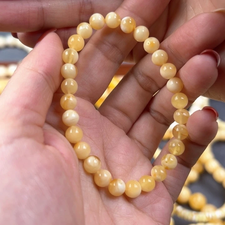 蜜蜡裸石未镶嵌蜜蜡手串6mm