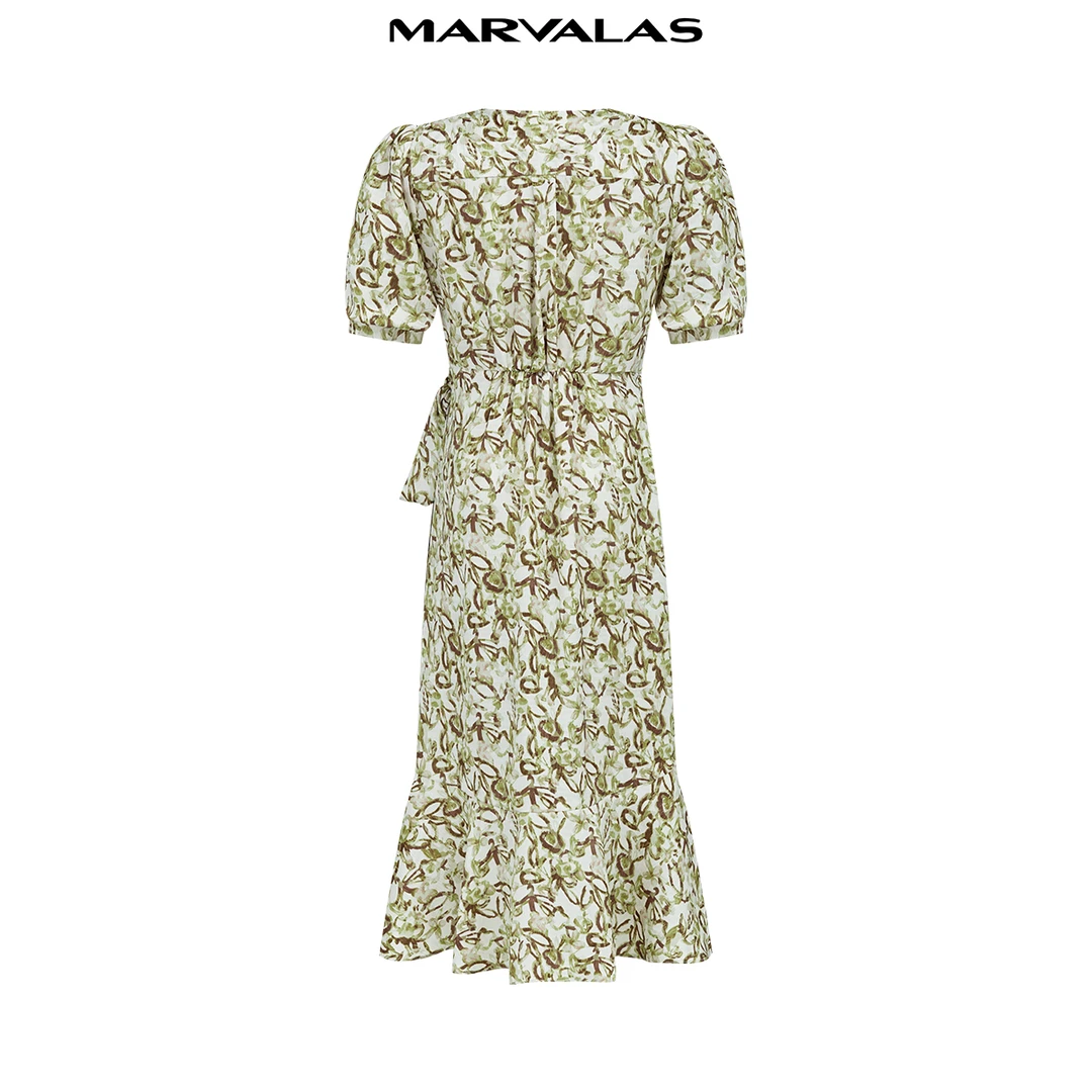 【粉丝专属】曼德诗碎花连衣裙新款复古印花长裙裙子M534111868