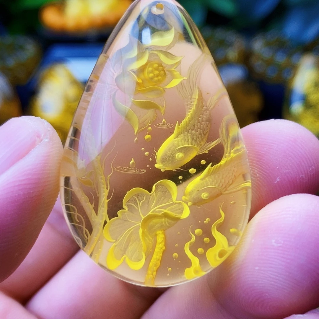 琥珀（花珀）未镶嵌颈饰花珀