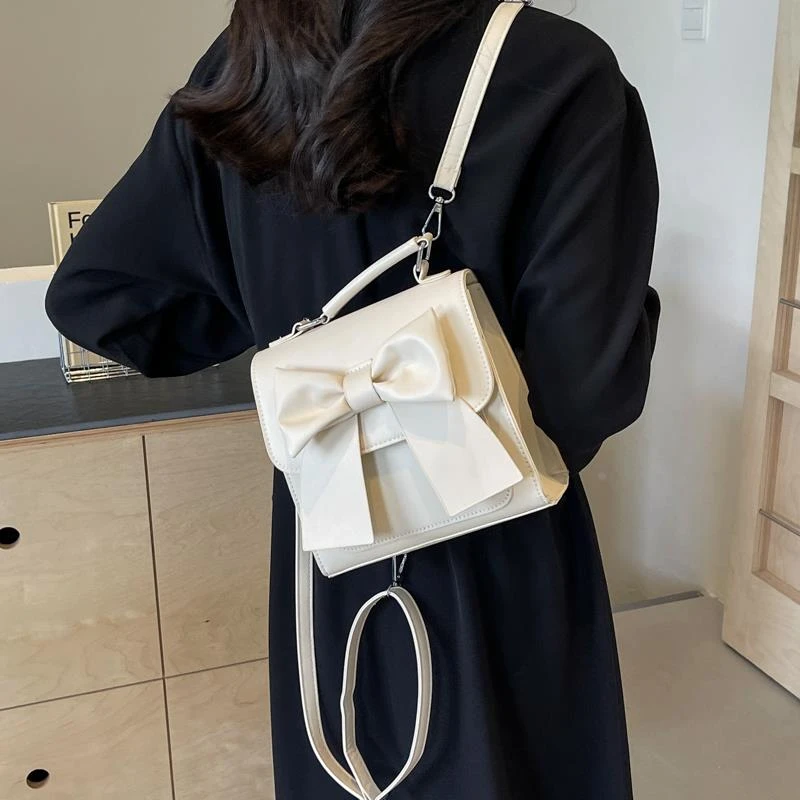 小众设计双肩包包女2024新款时尚手提斜挎包上课通勤百搭迷你背包