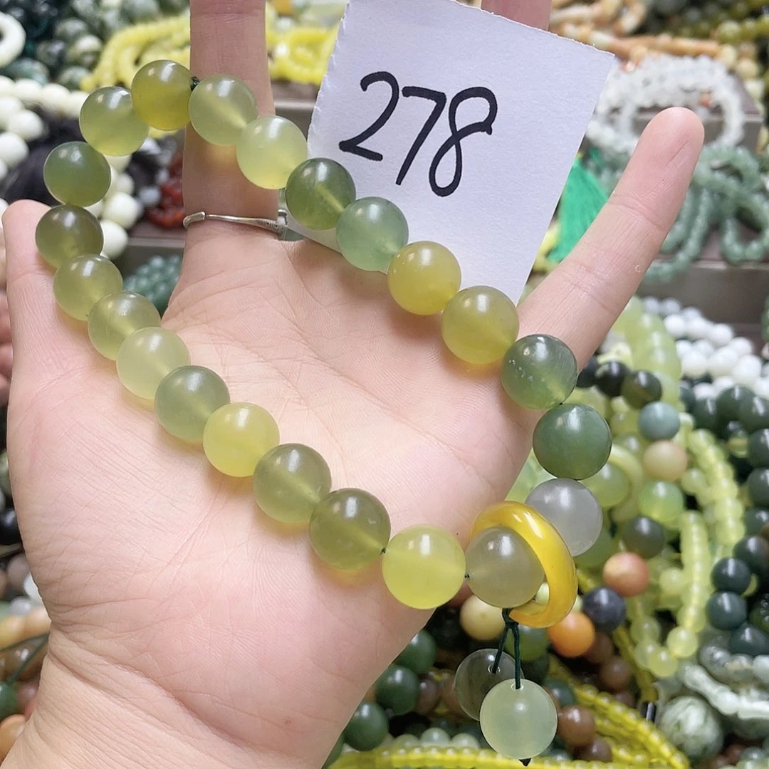 未镶嵌蛇纹石玉手链