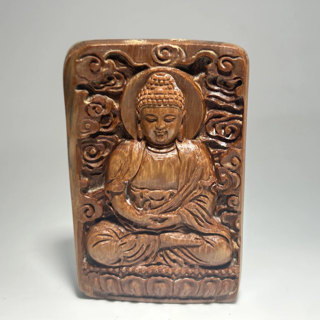 猛犸牙雕大日如来吊坠牌59*39*12mm假一罚四X1430