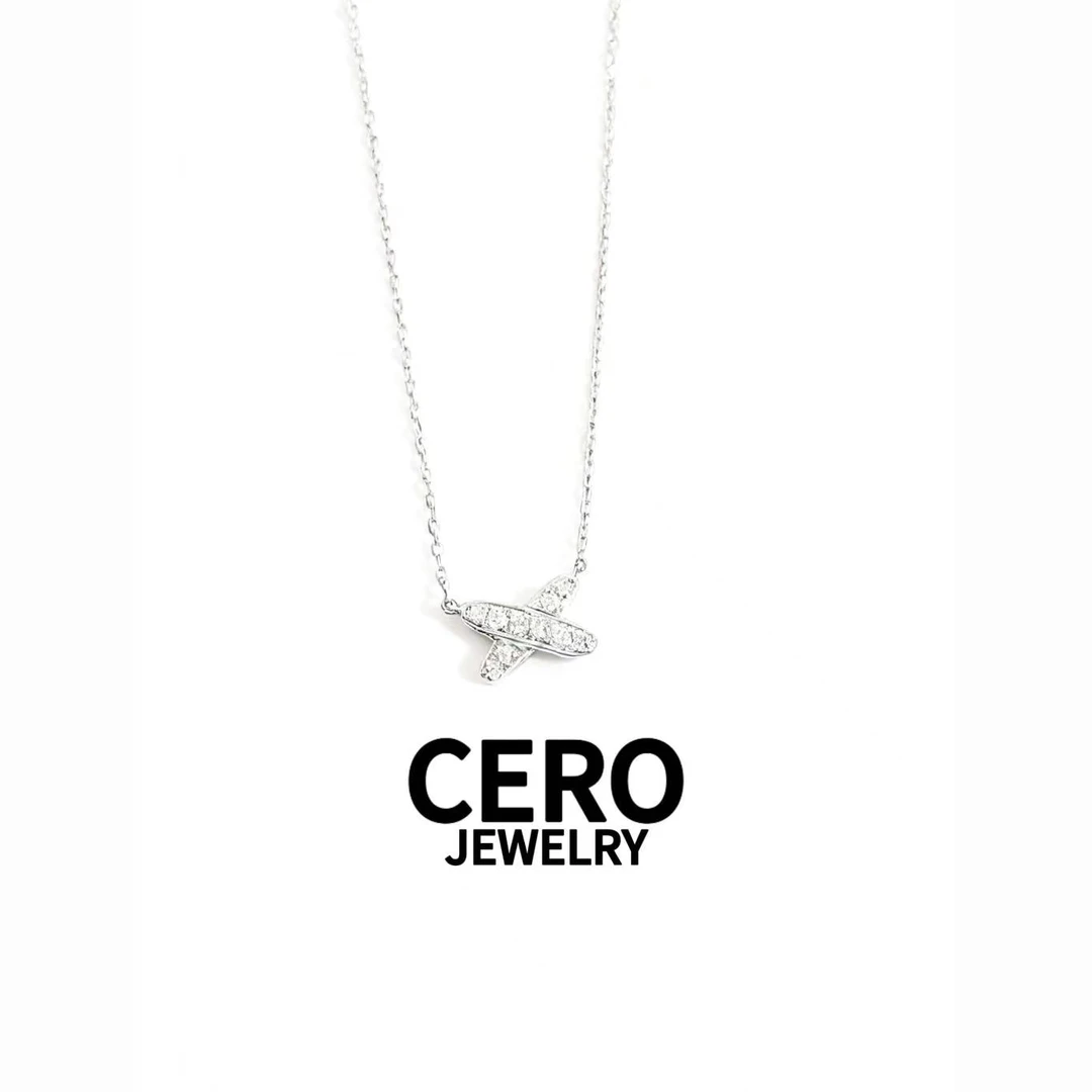 CERO【满钻交叉项链】经典百搭时尚款钻石(项链) KK00393