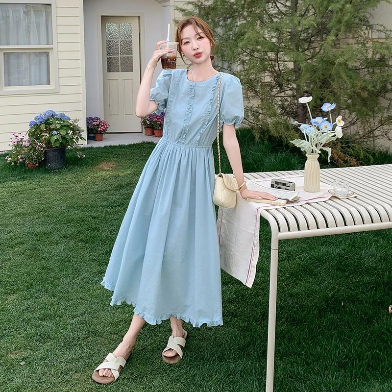 法式拼接气质减龄收腰显瘦连衣裙2025年夏季新款时尚洋气背心裙女