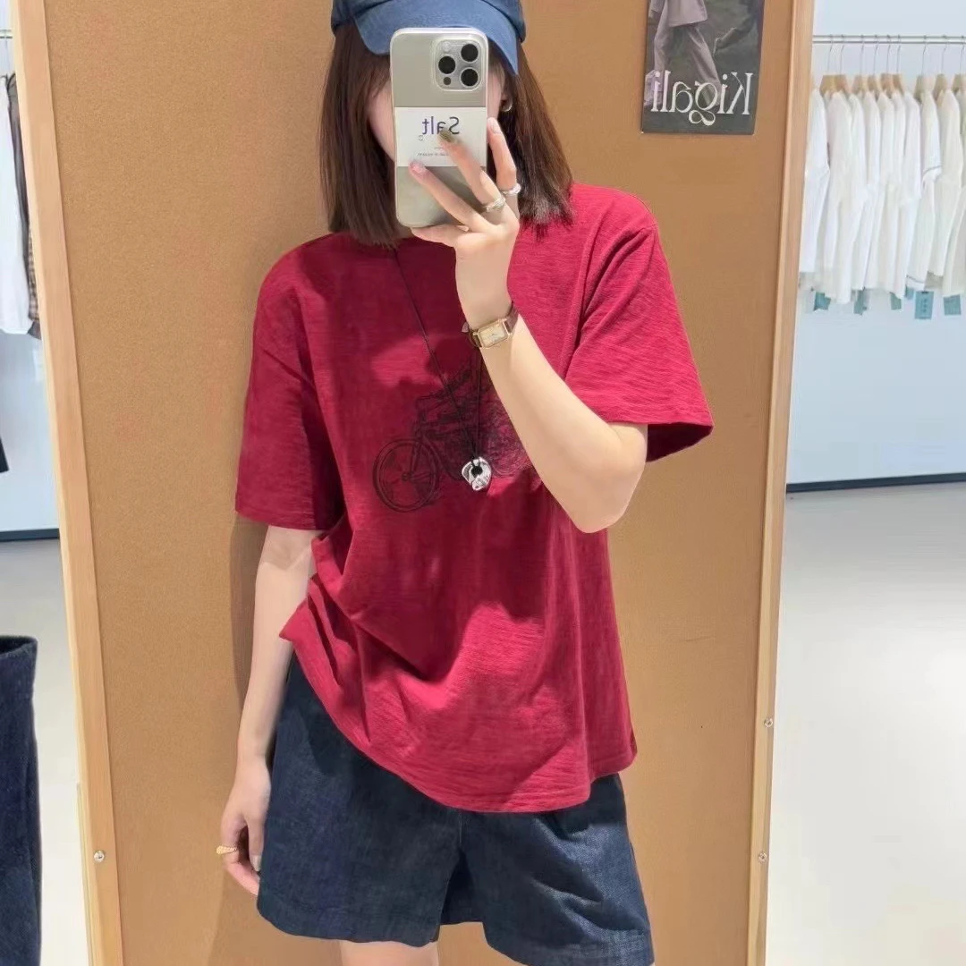 Ni Ni定制款好运正红色显白韩系百搭T恤