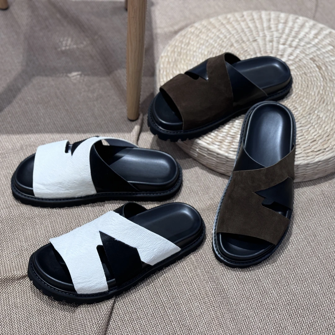 2025夏季新款男士休闲拖鞋软皮软底休闲一脚蹬拖鞋百搭款STO-141