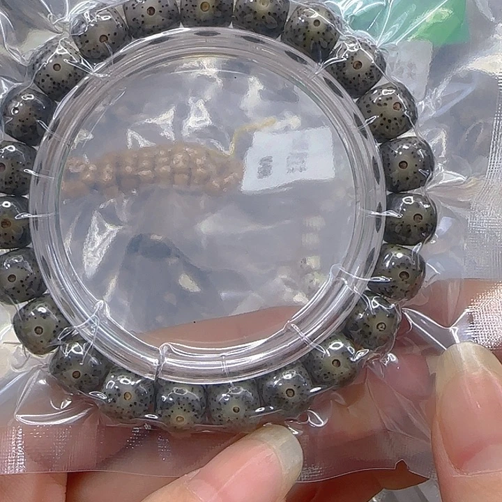 星月菩提手串24哈哈黑星月菩提1.0桶单圈