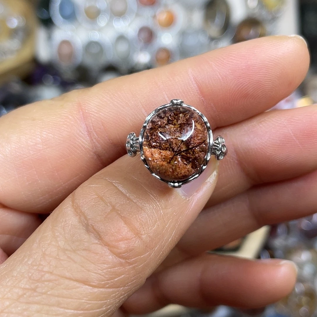 【闪购商品】银S925镶嵌珠宝半成品水晶戒指