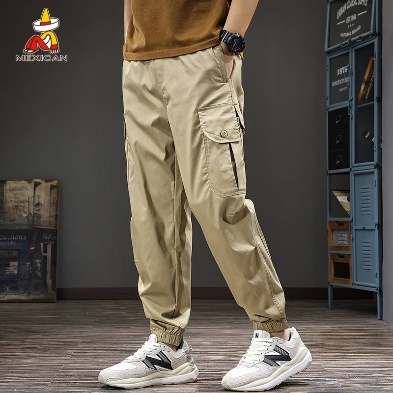 Mexican/稻草人夏季美式潮牌工装裤男2025新款宽松休闲裤束脚长裤