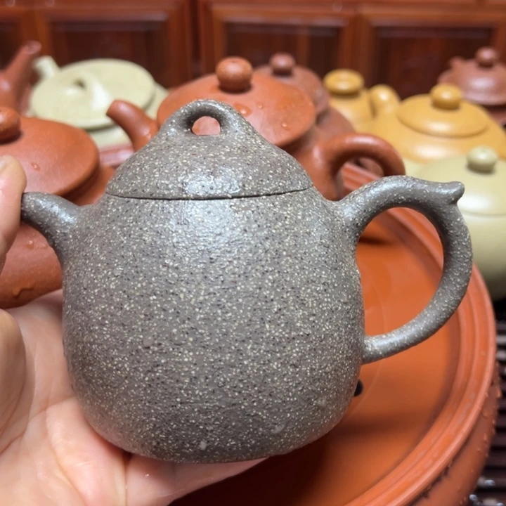 茶杯紫砂宜兴原矿龙背青
