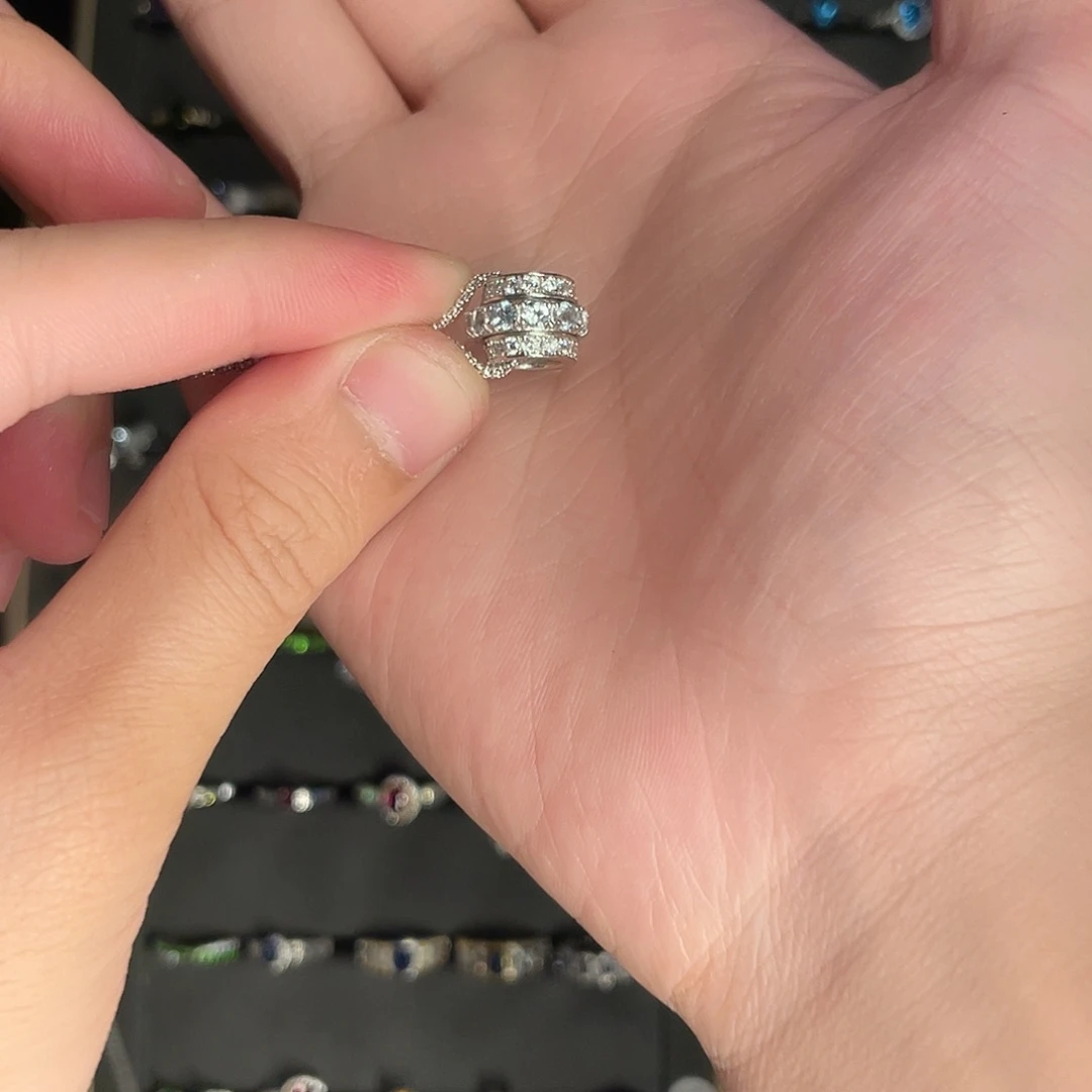 海蓝宝石吊坠(不含链)银S925镶嵌柒****ต拍三份