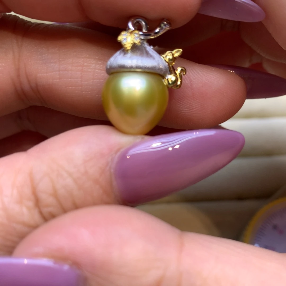 颈饰银S925镶嵌海水珍珠