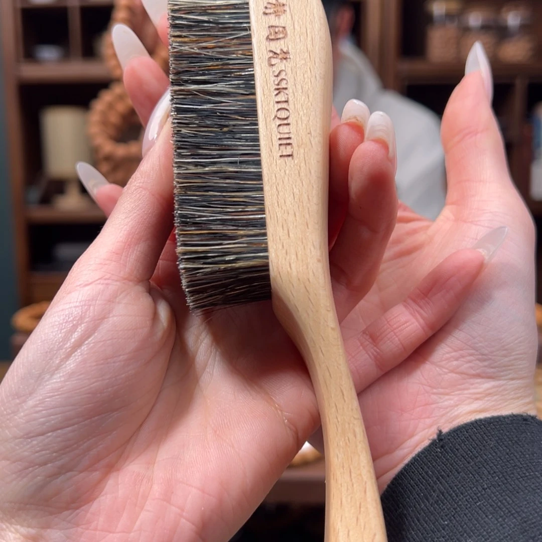 猴头核桃手串黄*槑猪鬃毛刷实木