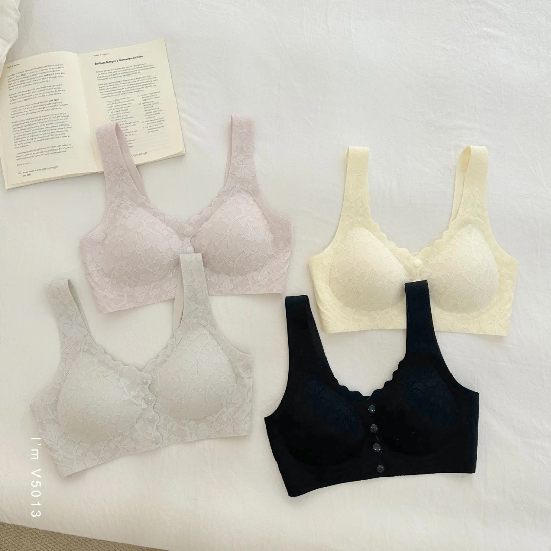 新款气质休闲百搭提花蕾丝舒适文胸V5013