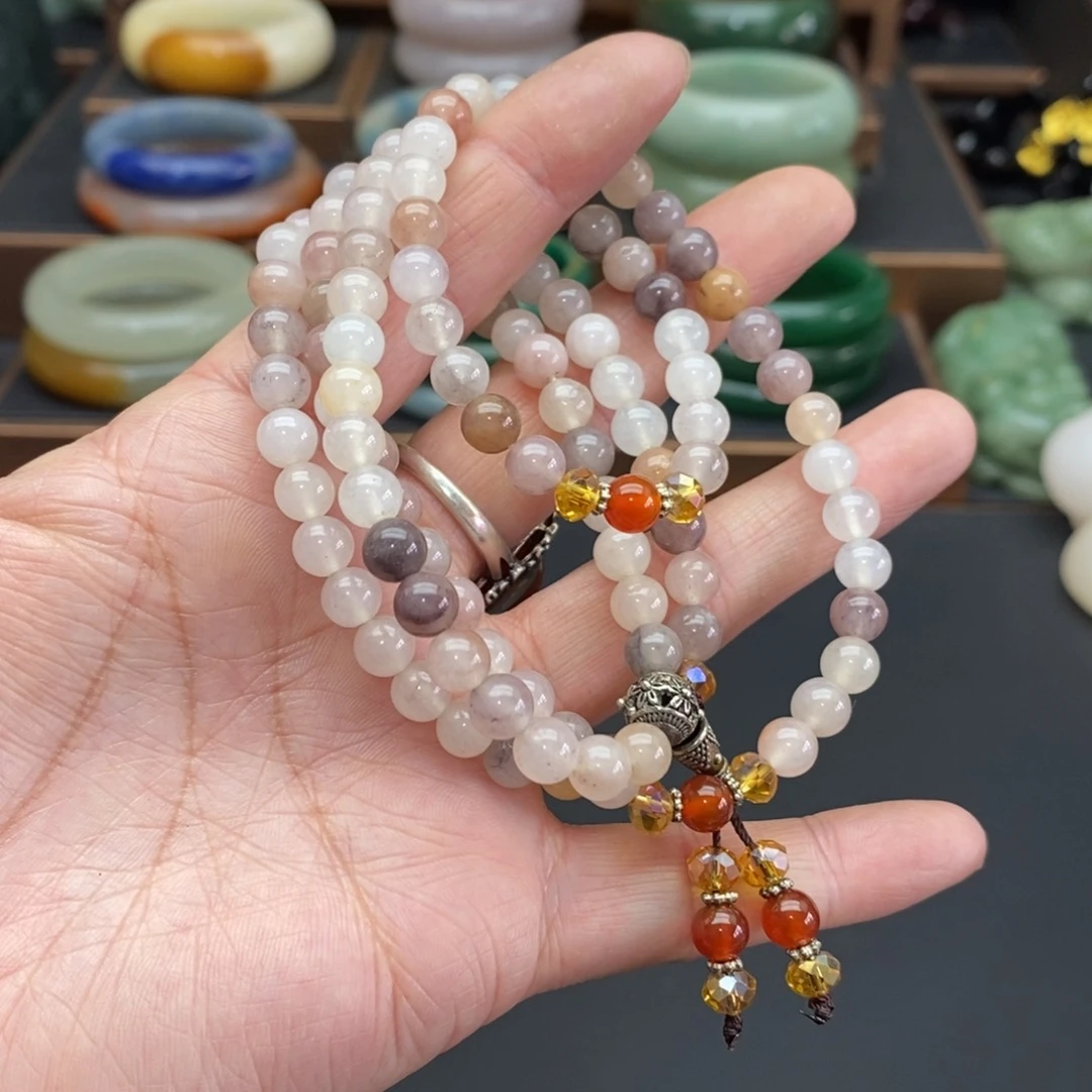 石英质玉多圈手链0.6未镶嵌