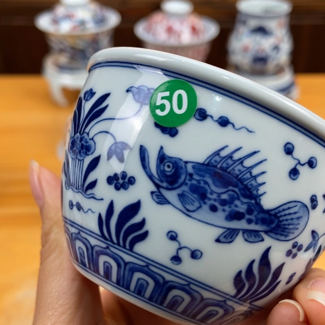 手绘现代茶具非古董