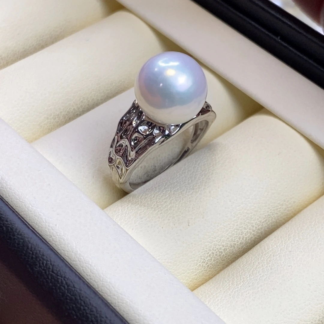 是***呀淡水珍珠戒指银S925镶嵌