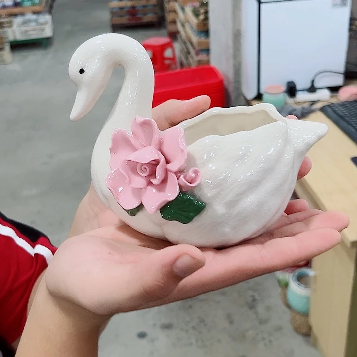 有孔.凑单10元陶瓷花盆发货！