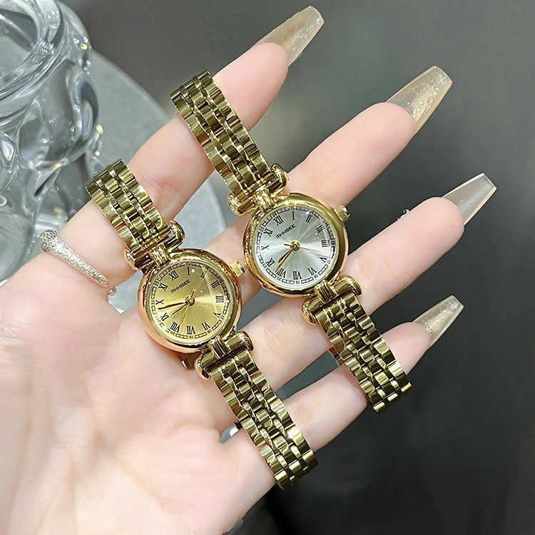 手表女复古轻奢桂花小棕表圆盘精致设计女士高级感小巧新款手表