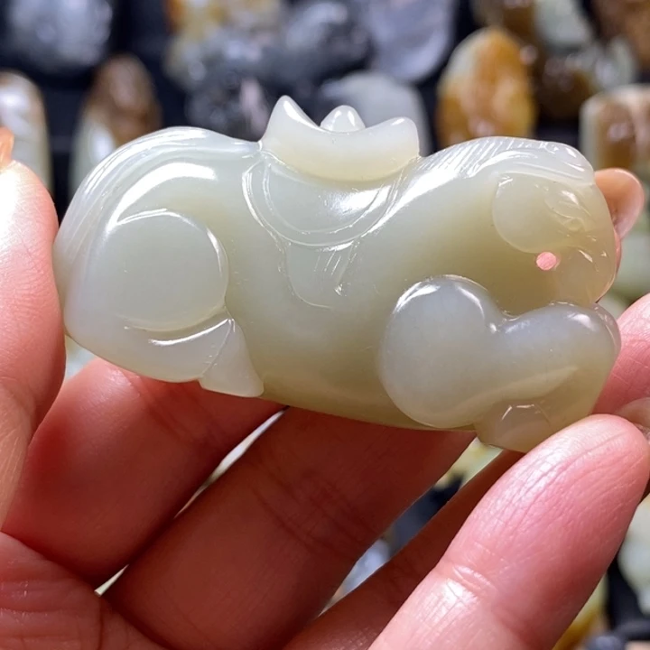 和田玉未镶嵌挂件