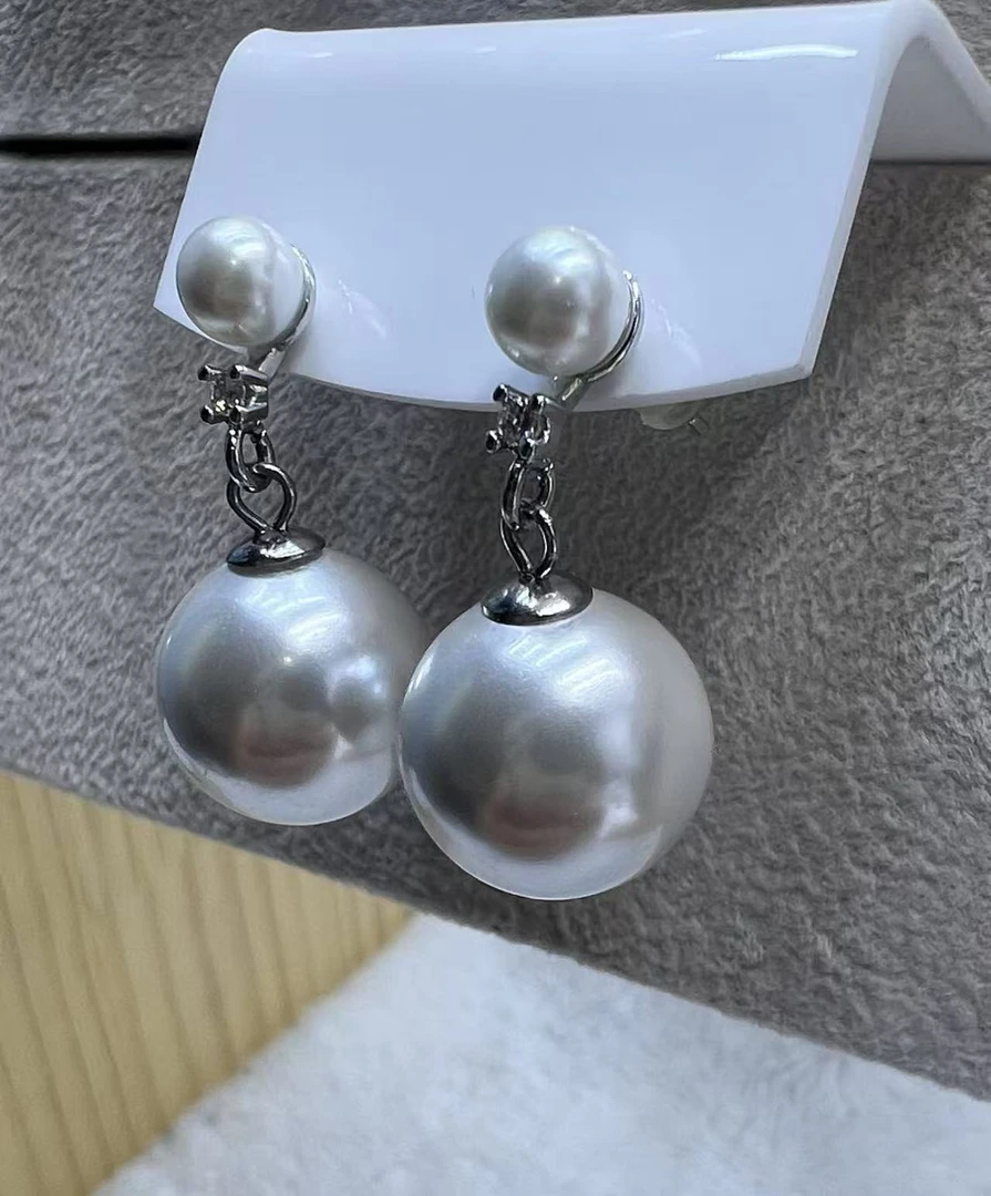 非金属耳饰 自然复古优雅耳环女双珠/铃铛简约欧美风