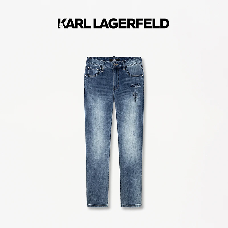 KARL LAGERFELD卡尔拉格斐2024春季新款牛仔裤老佛爷1K1E10403016