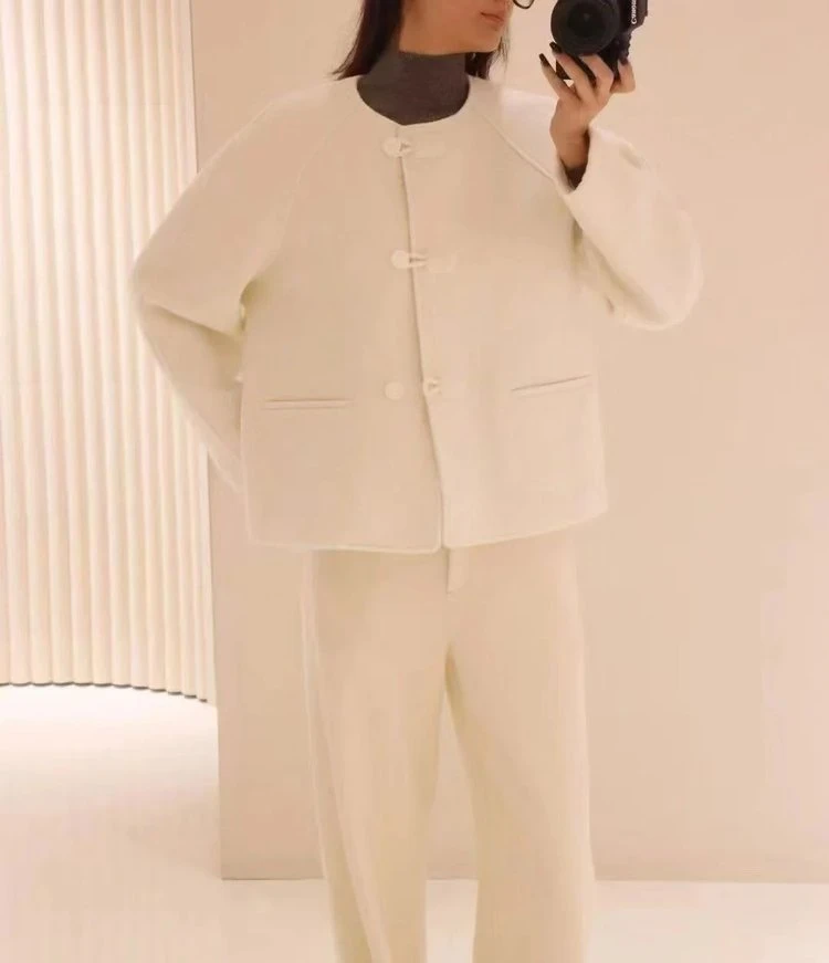 【南后禾系】衣长64，2025新款新款羊毛摇粒绒外套新中式-1583