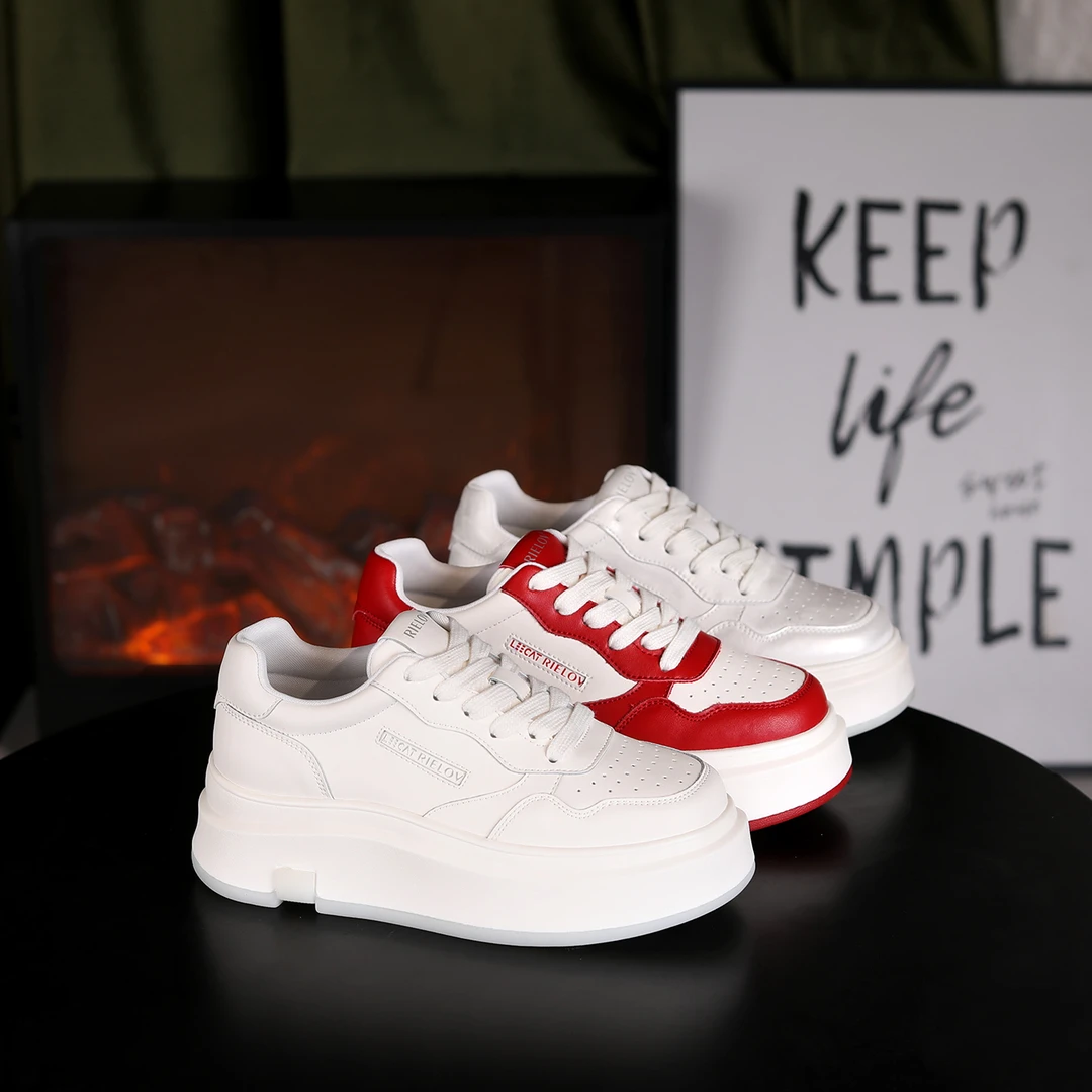 【RIELOV-小白】厚底增高6cm潮流百搭女士休闲鞋 11D759【晨晨】