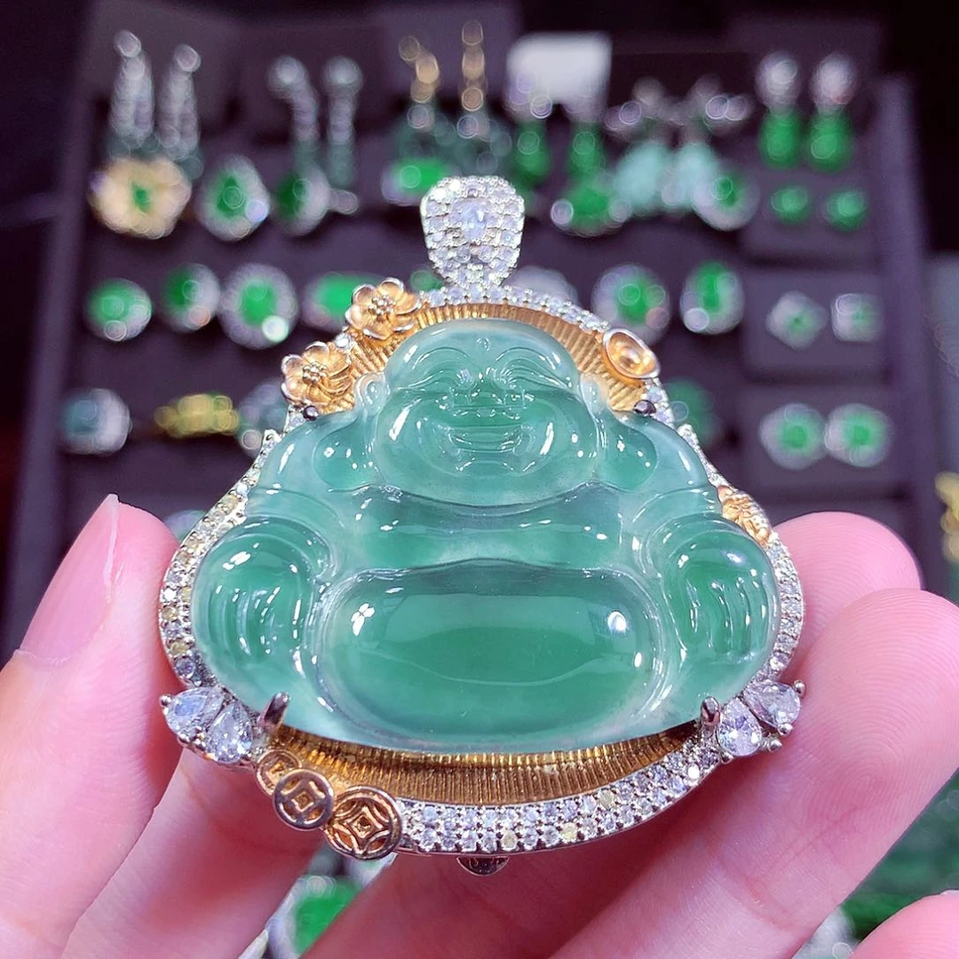 翡翠未镶嵌颈饰天然