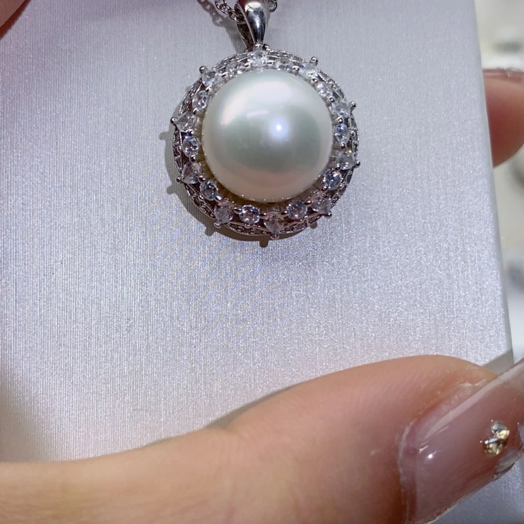 淡水珍珠吊坠(赠链)银S925镶嵌霖**N