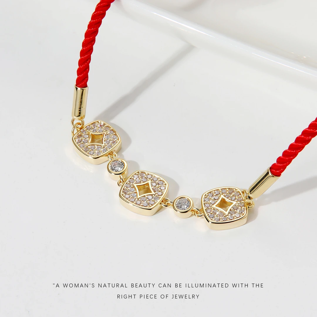 【钱串子：手链】红色复古手链A578