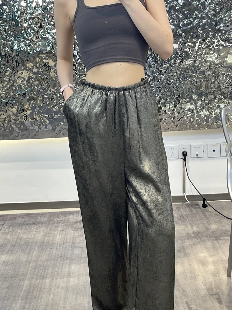 大庆仓W 【六】金属感慵懒休闲裤 货号SSC231022002 p3-14 7月16日