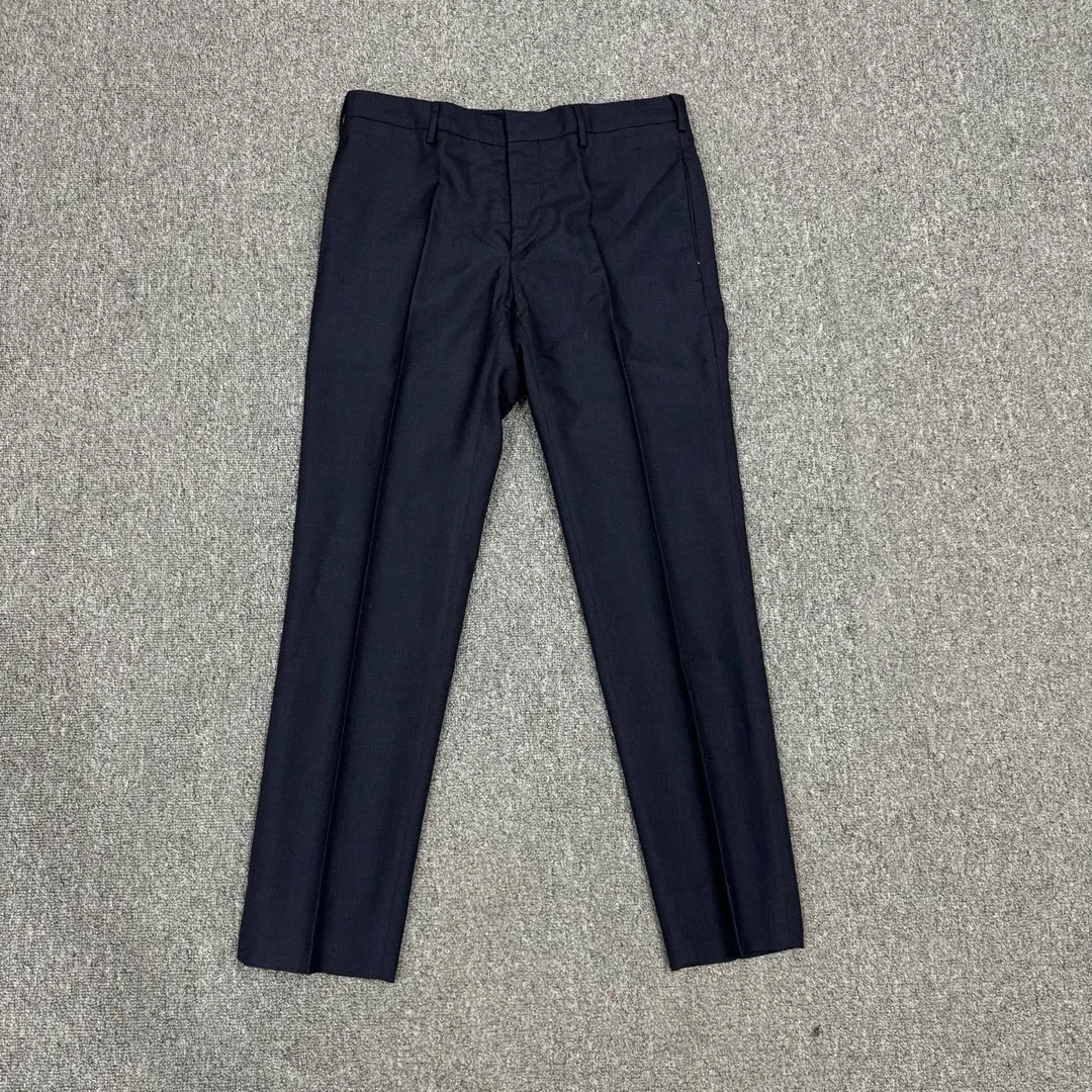 95新 Prada/普拉达 普拉达 深蓝色西裤西装长裤 44码95新 9879063