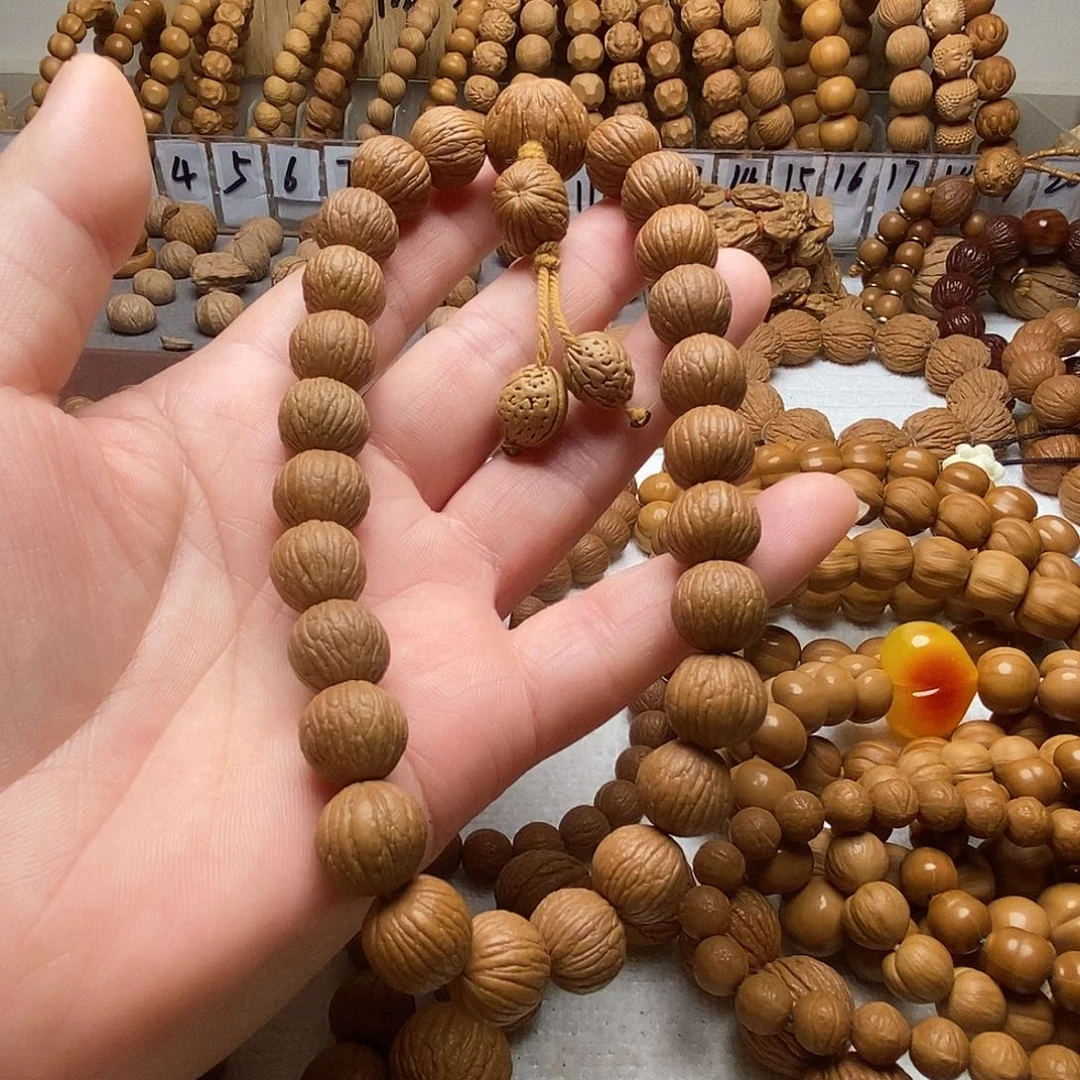 猴头核桃手串全品无暇边度同尺【麒麟纹聚宝盆】