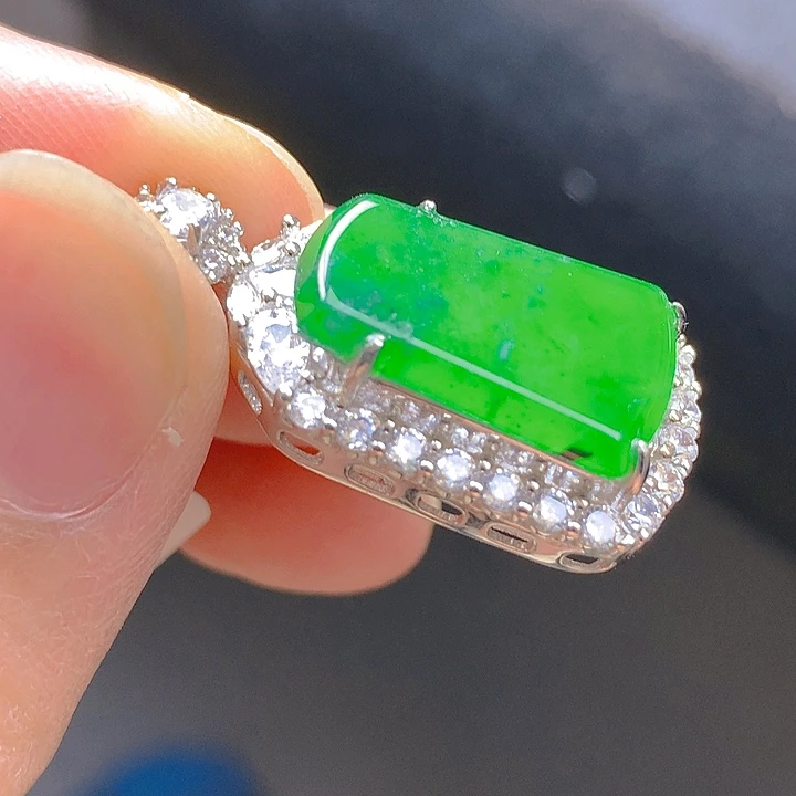 翡翠银S925镶嵌颈饰