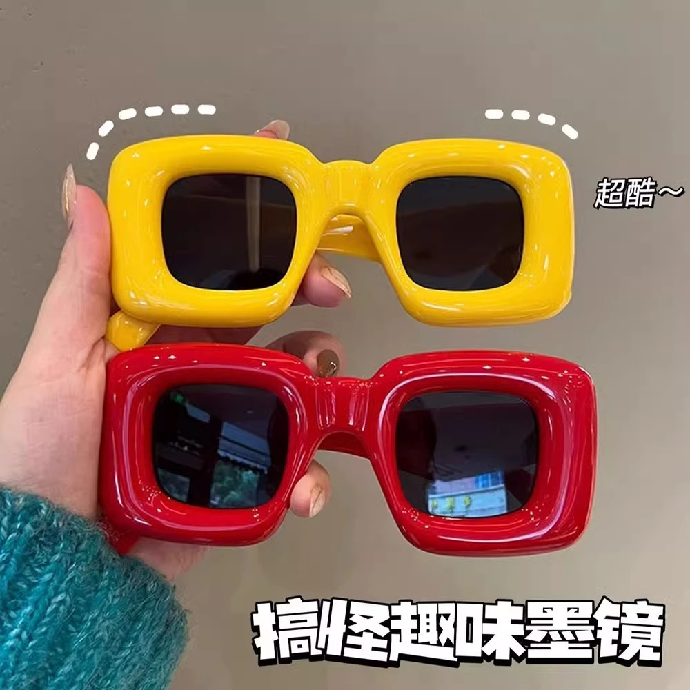 【生日装饰拍照道具】ins网红搞怪趣味可爱方形墨镜氛围感街拍眼镜