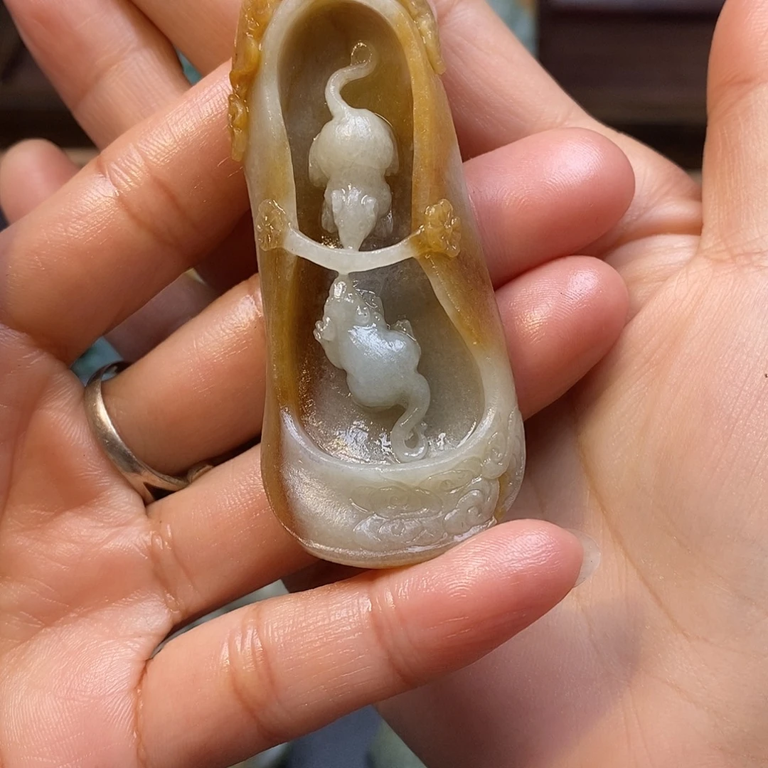 观***子定制翡翠未镶嵌毛货抛光