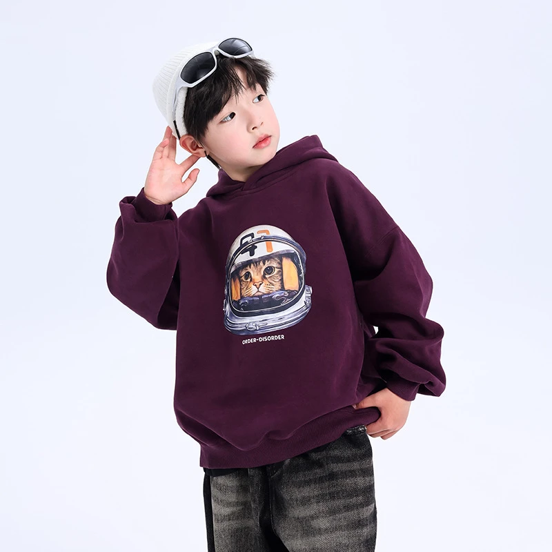 潮牌男童秋装卡通连帽卫衣2025新款衣服秋季酷帅上衣K243WY4797