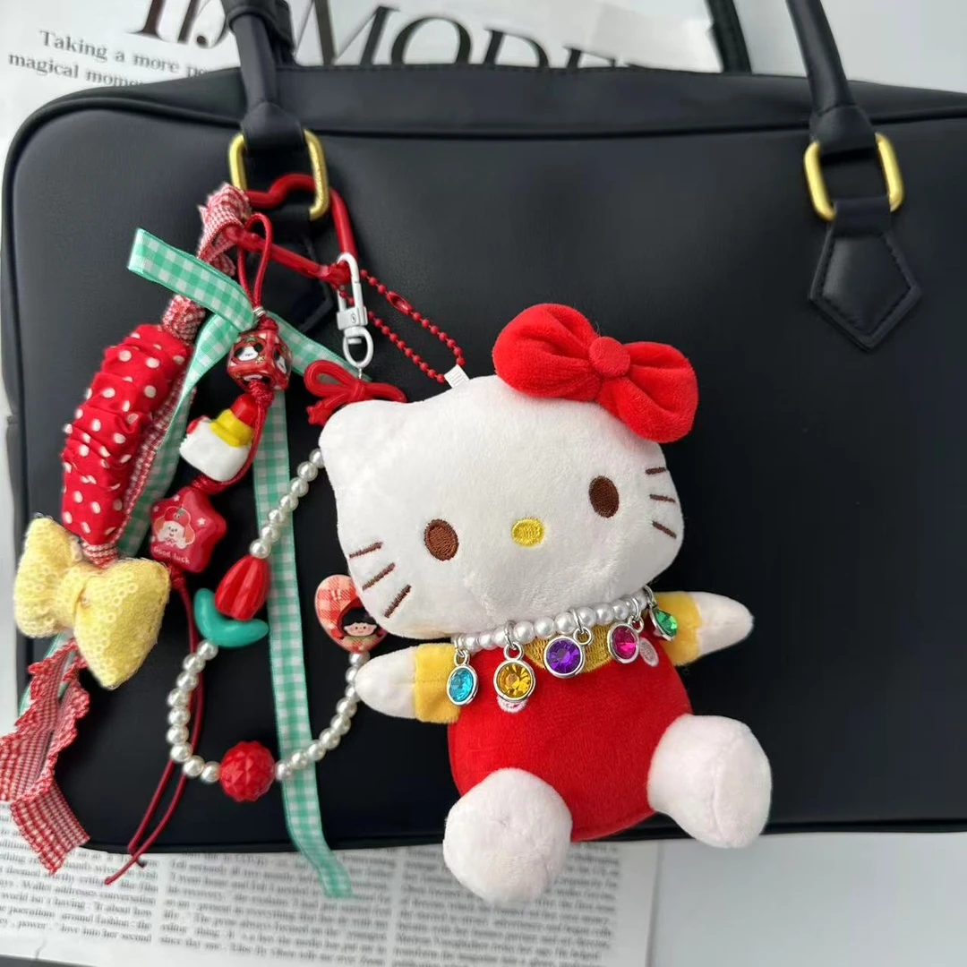 CharmPack复古宝石项链凯蒂猫包挂件可爱卡通HelloKitty挂饰礼物