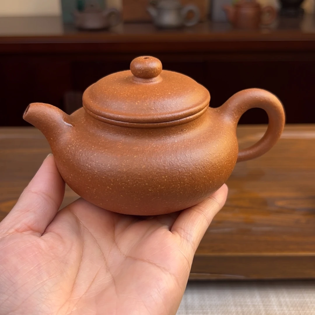 茶壶紫砂黄降坡仿古全手200cc