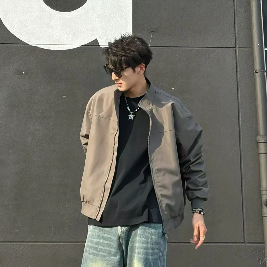【天宇sky】美式秋季教练夹克三防立领休闲男户外工装飞行百搭外套
