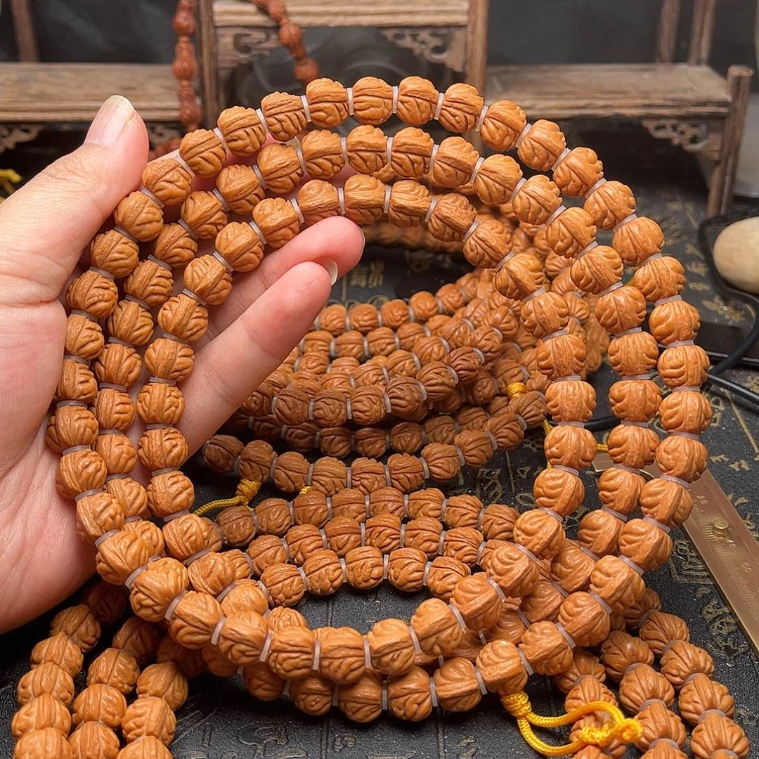 桃核吊坠小金豆108薄挂