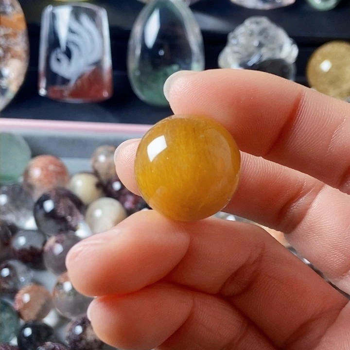 水晶颈饰未镶嵌艾发金20.5mm