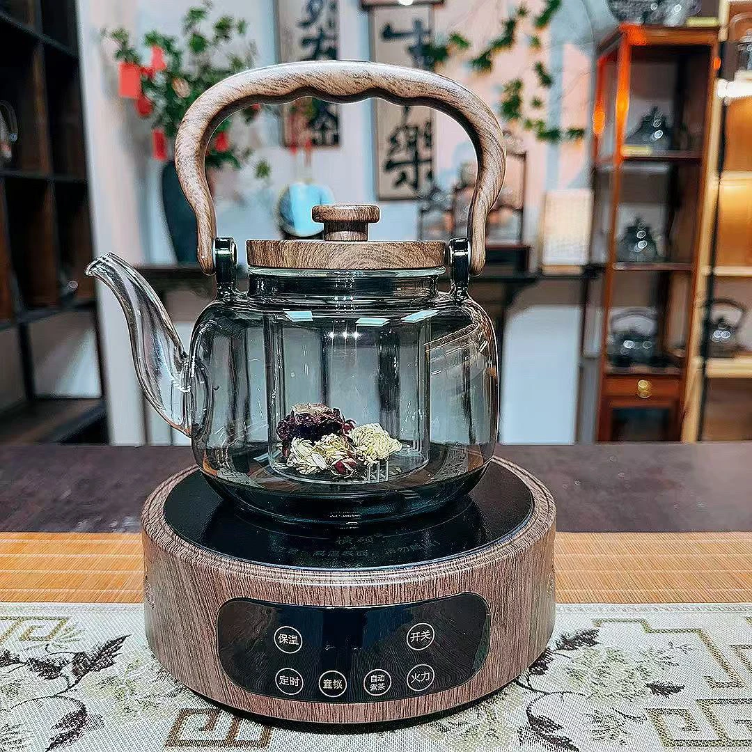 横硕1500W大功率电陶炉新款玻璃提梁壶套装